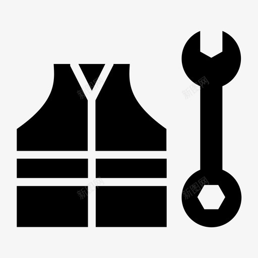 盾牌服螺丝刀马甲图标svg_新图网 https://ixintu.com 劳工标志 工人 盾牌服 螺丝刀 马甲