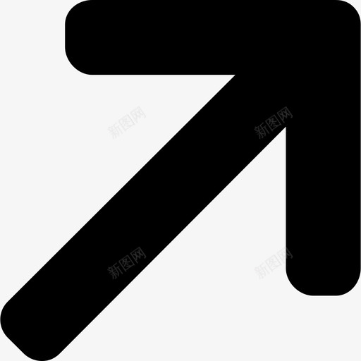 对角线箭头指针3实心图标svg_新图网 https://ixintu.com 实心 对角线箭头 指针3