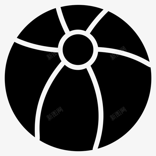 沙滩球运动排球图标svg_新图网 https://ixintu.com 排球 水球 沙滩球 爱好和兴趣字形图标 运动