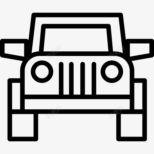 越野车冒险直线型图标svg_新图网 https://ixintu.com 冒险 直线型 越野车