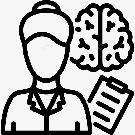 心理学家职业图标svg_新图网 https://ixintu.com 心理学家 职业