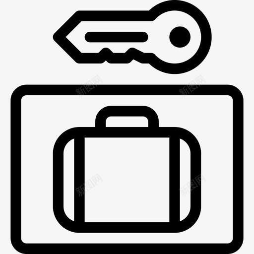 行李象形图3线性图标svg_新图网 https://ixintu.com 线性 行李 象形图3