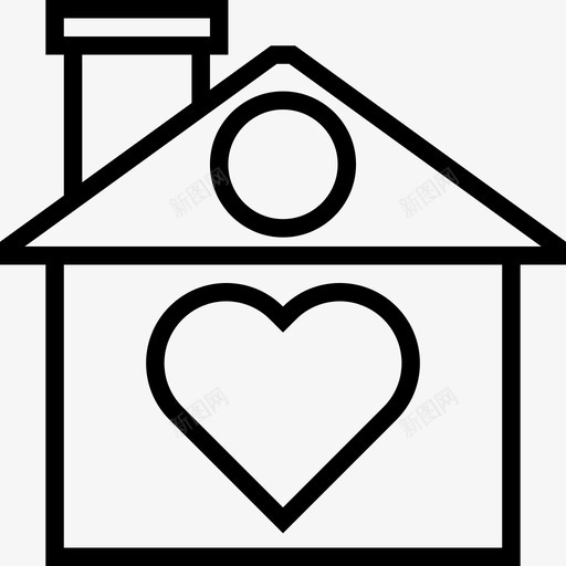 住宅房地产25直线图标svg_新图网 https://ixintu.com 住宅 房地产25 直线