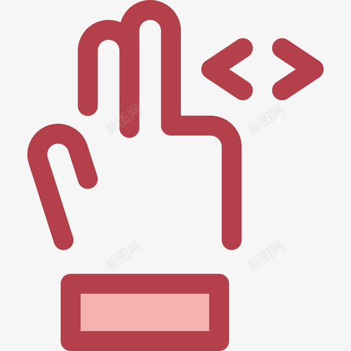 滚动光标9红色图标svg_新图网 https://ixintu.com 光标9 滚动 红色