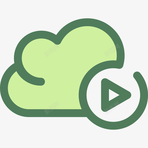 云计算Web8verde图标svg_新图网 https://ixintu.com Web8 verde 云计算