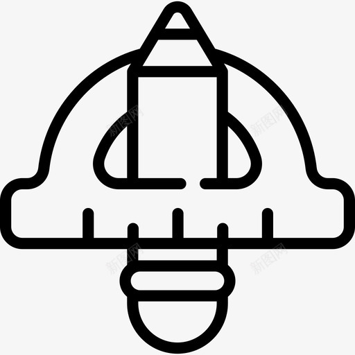 量角器办公材料5线性图标svg_新图网 https://ixintu.com 办公材料5 线性 量角器