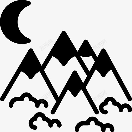 山风景29填充图标svg_新图网 https://ixintu.com 填充 山 风景29