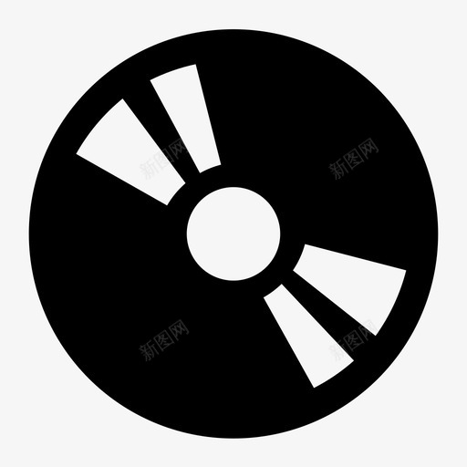 唱片CDsvg_新图网 https://ixintu.com 唱片CD 填充 单色 简约 扁平