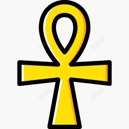Ankh符号4黄色图标svg_新图网 https://ixintu.com Ankh 符号4 黄色