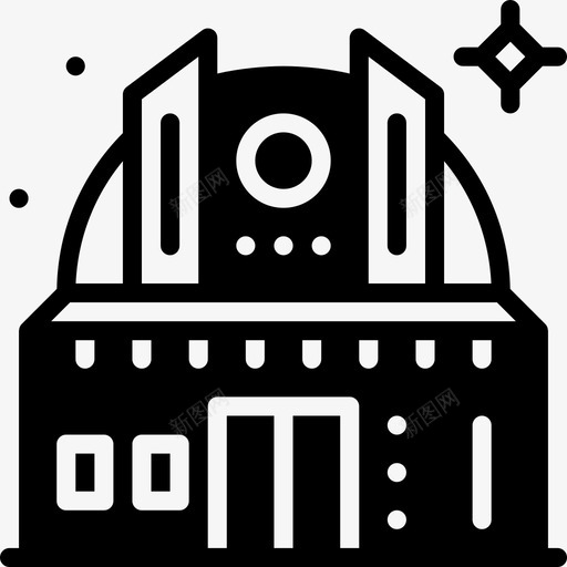 天文台15号空间填充图标svg_新图网 https://ixintu.com 15号空间 填充 天文台