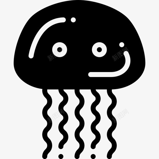 水母鱼海图标svg_新图网 https://ixintu.com 水母 海 鱼
