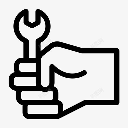 手螺丝刀人工图标svg_新图网 https://ixintu.com 人工 手 螺丝刀