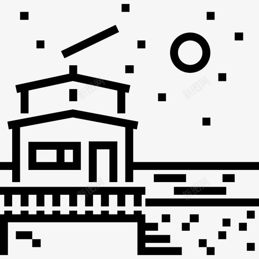 住宅景观24线性图标svg_新图网 https://ixintu.com 住宅 景观24 线性
