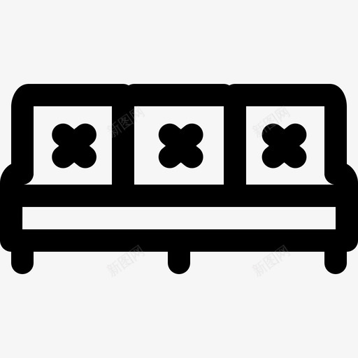 沙发家具932px线图标svg_新图网 https://ixintu.com 32px线 家具9 沙发