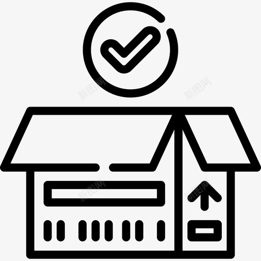 包裹检查物流配送4直线图标svg_新图网 https://ixintu.com 包裹检查 物流配送4 直线