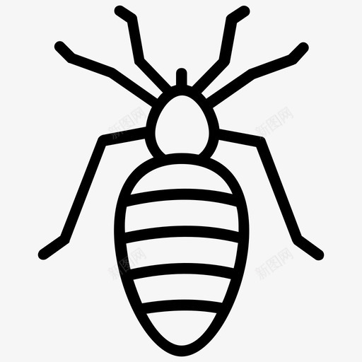 跳蚤昆虫害虫图标svg_新图网 https://ixintu.com 害虫 昆虫 昆虫线图标 沙蚤 虱子 跳蚤