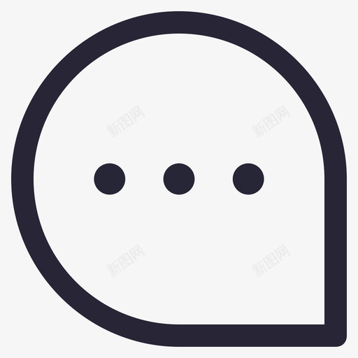 私聊svg_新图网 https://ixintu.com 私聊 线性 简约 圆润