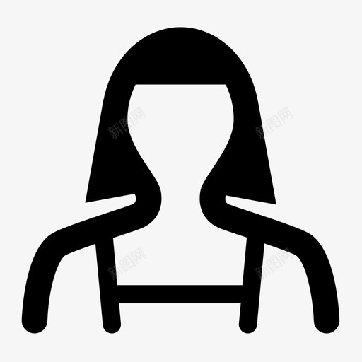 女性账户用户图标svg_新图网 https://ixintu.com 女性 用户 账户