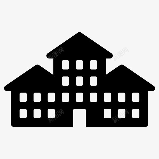 物业大厦住宅图标svg_新图网 https://ixintu.com 住宅 大厦 物业