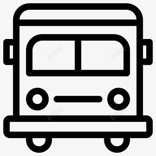 公共汽车学校交通工具图标svg_新图网 https://ixintu.com 交通工具 公共汽车 学校 学校和教育 车辆