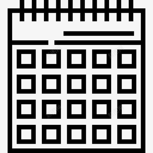 日历秋季6线性图标svg_新图网 https://ixintu.com 日历 秋季6 线性