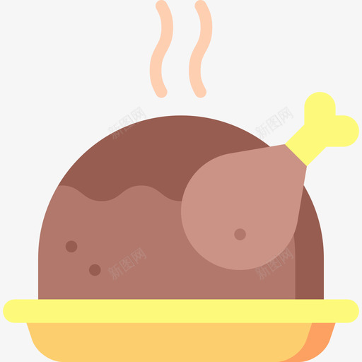 鸡肉8号餐厅平的图标svg_新图网 https://ixintu.com 8号餐厅 平的 鸡肉