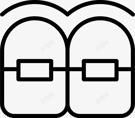 牙齿牙套口腔图标svg_新图网 https://ixintu.com 口腔 牙医薄 牙套 牙齿 矫正