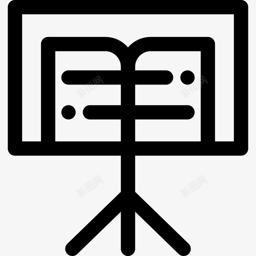 乐谱音乐图标6线性svg_新图网 https://ixintu.com 乐谱 线性 音乐图标6