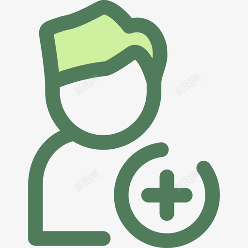 用户用户3绿色图标svg_新图网 https://ixintu.com 用户 用户3 绿色