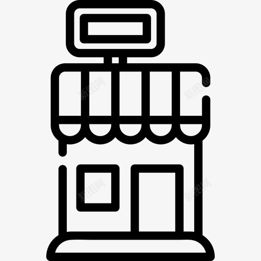 商店车库直线图标svg_新图网 https://ixintu.com 商店 直线 车库