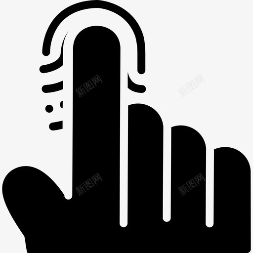 指纹身份安全图标svg_新图网 https://ixintu.com 安全 指纹 身份