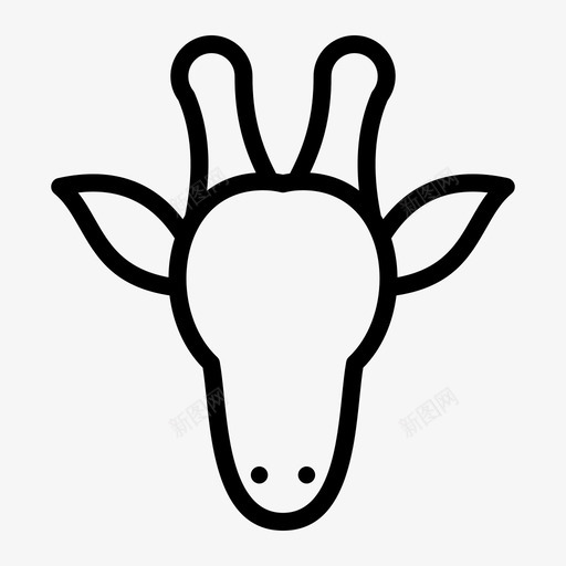 长颈鹿动物动物园图标svg_新图网 https://ixintu.com 动物 动物园 长颈鹿
