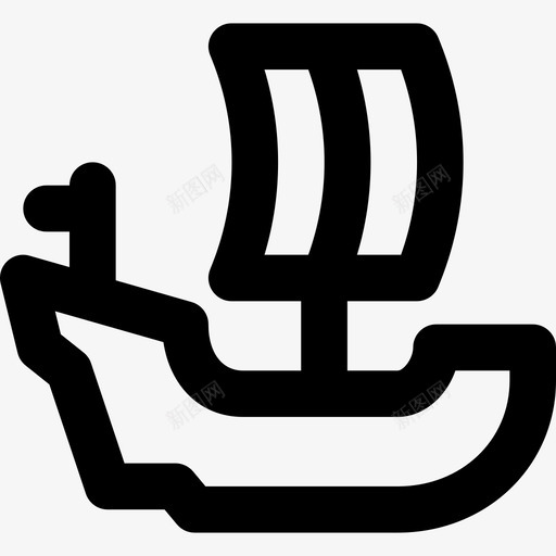 卡拉维尔中世纪6轮廓图标svg_新图网 https://ixintu.com 中世纪6 卡拉维尔 轮廓