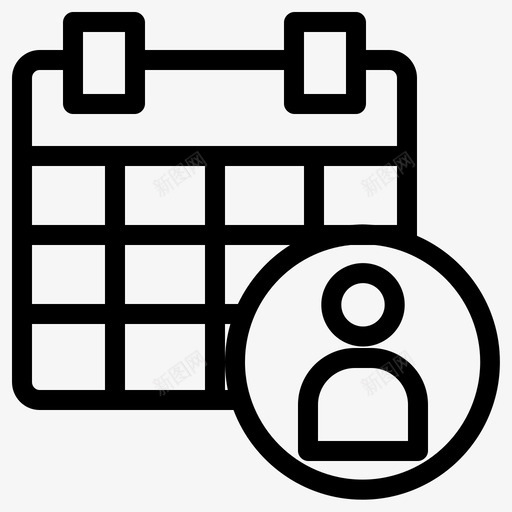 日历日期配置文件图标svg_新图网 https://ixintu.com 日历 日期 物流 用户 计划 配置文件