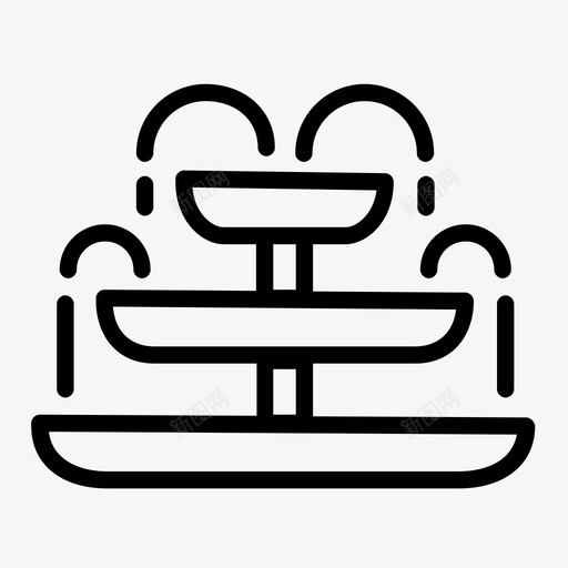 喷泉装饰间歇泉图标svg_新图网 https://ixintu.com 喷泉 城市收藏 水库 溪流 装饰 间歇泉