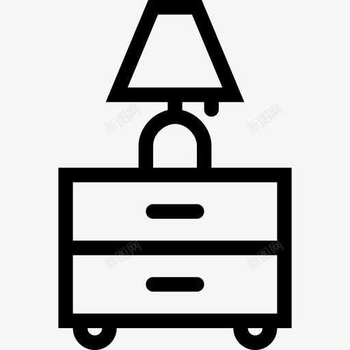 床头柜家具23线性图标svg_新图网 https://ixintu.com 家具23 床头柜 线性
