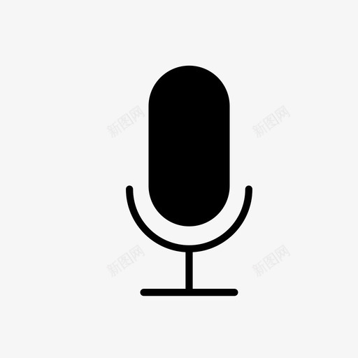 麦克风采访录音图标svg_新图网 https://ixintu.com 录音 日常平面图标 讲话 语音 采访 麦克风