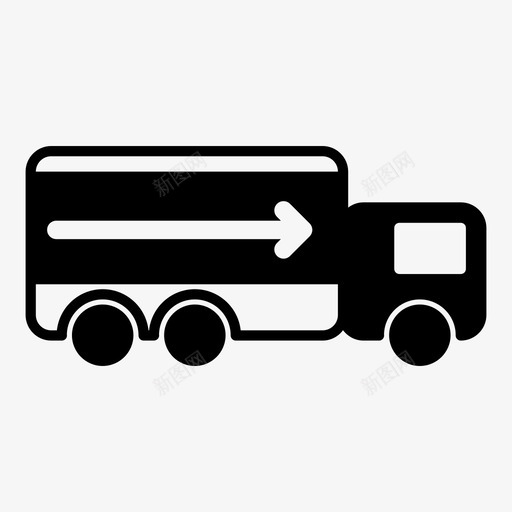 卡车送货货物图标svg_新图网 https://ixintu.com 卡车 搬运 货物 车辆 运输 送货
