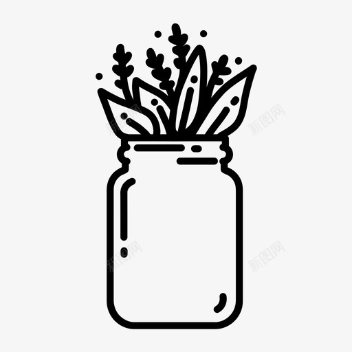 罐子里的植物涂鸦花图标svg_新图网 https://ixintu.com 植物 涂鸦 罐子里的手绘植物 罐子里的植物 花 花瓶