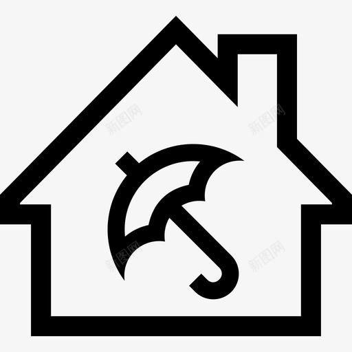 房屋保险房屋财产图标svg_新图网 https://ixintu.com 保险箱 房地产概述 房屋 房屋保险 财产