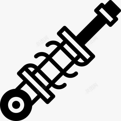 减震器汽车零件4填充图标svg_新图网 https://ixintu.com 减震器 填充 汽车零件4