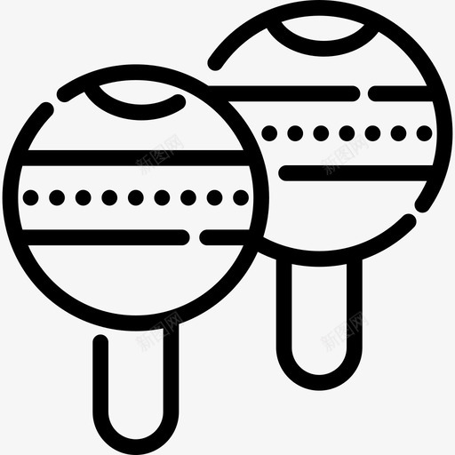 墨西哥马拉卡斯3直线型图标svg_新图网 https://ixintu.com 墨西哥马拉卡斯3 直线型