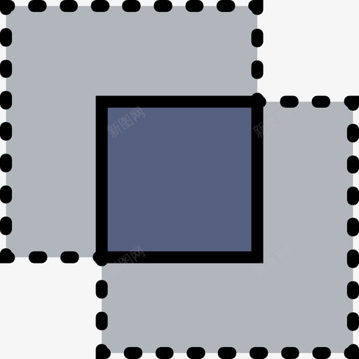 交集元素线条色彩图标svg_新图网 https://ixintu.com 交集 线条色彩 设计元素