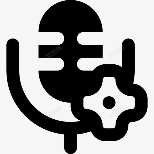麦克风新闻媒体6固态图标svg_新图网 https://ixintu.com 固态 新闻媒体6 麦克风