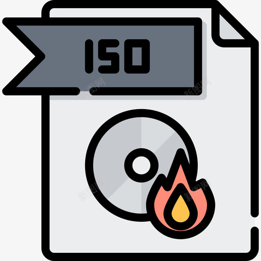 Iso文件文件夹5线性颜色图标svg_新图网 https://ixintu.com Iso 文件文件夹5 线性颜色