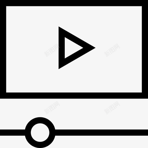 视频播放器网页开发4线性图标svg_新图网 https://ixintu.com 线性 网页设计开发4 视频播放器