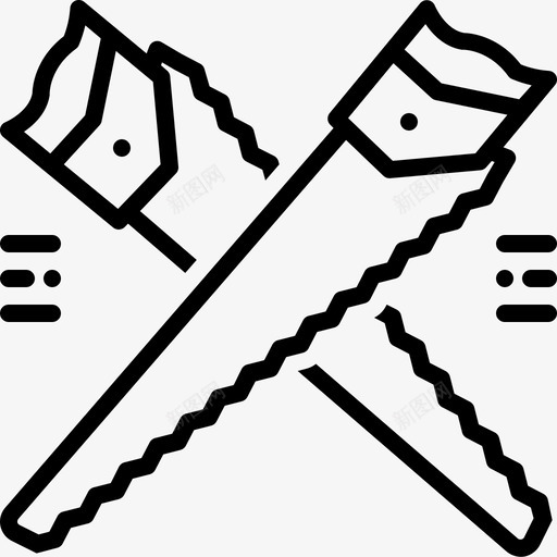 手锯木工图标svg_新图网 https://ixintu.com 手锯 木工