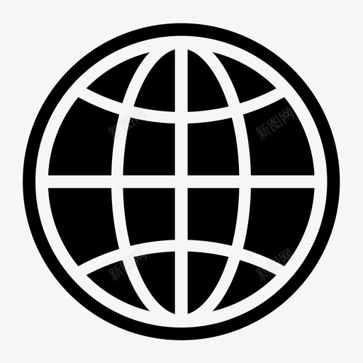 网络_fsvg_新图网 https://ixintu.com 网络_f 填充 扁平 简约 单色