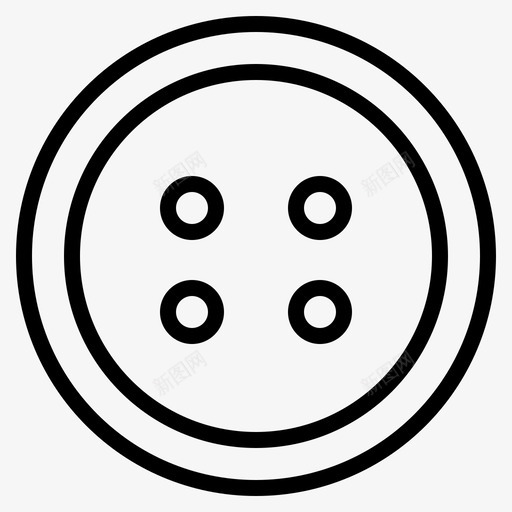 钮扣衣服缝纫图标svg_新图网 https://ixintu.com 缝纫 衣服 衣服轮廓 钮扣
