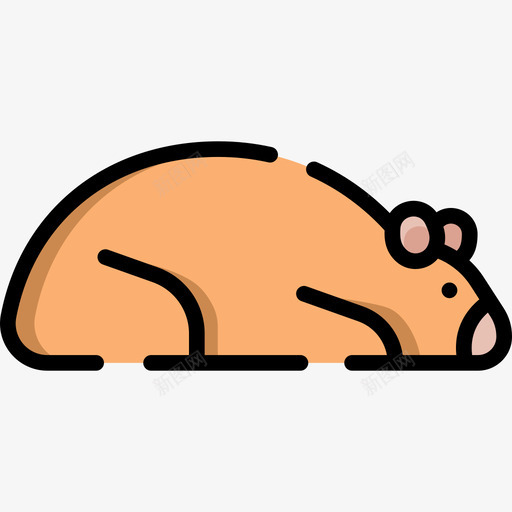 仓鼠动物29线性颜色图标svg_新图网 https://ixintu.com 仓鼠 仓鼠卡通 动物29 线性颜色
